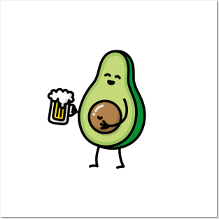 Funny avocado beer belly funny beer drinker gift Keto Ketones diet Posters and Art